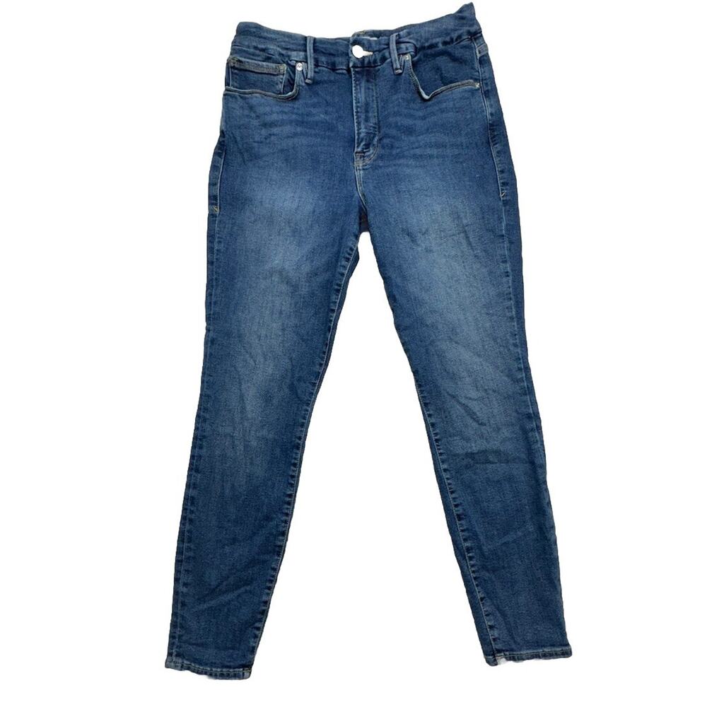 Good American Womens 14 Jeans Good Legs High Rise Skinny Medium Wash